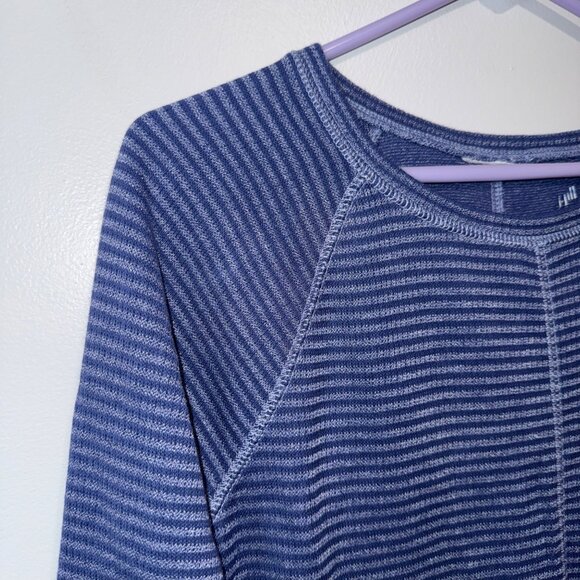 J. Jill Perfect Pim Womens Blue Striped Pima Cotton Long Sleeve Dress S - Picture 2 of 7